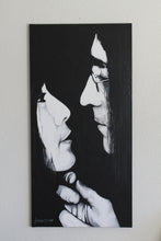 Load image into Gallery viewer, original John Lennon and Yoko Ono black and white painting canvas