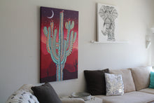 Load image into Gallery viewer, Original Saguaro Sunset desert cactus painting FREE SHIPPING!

