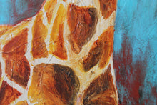 Load image into Gallery viewer, Young Love - original painting of giraffe mom and baby