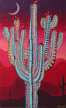 Load image into Gallery viewer, Original Saguaro Sunset desert cactus painting FREE SHIPPING!