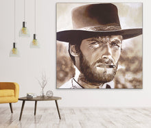 Load image into Gallery viewer, original - Man with No Name - FREE SHIPPING Clint Eastwood painting, The good, the bad, the ugly
