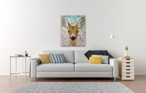 Original "Enchanted Forest" Deer oil painting