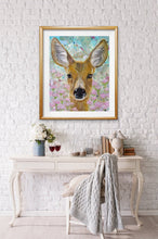 Load image into Gallery viewer, Giclee fine art print of original deer oil painting "Enchanted Meadow"