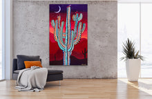 Load image into Gallery viewer, Original Saguaro Sunset desert cactus painting FREE SHIPPING!