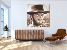 Load image into Gallery viewer, original - Man with No Name - FREE SHIPPING Clint Eastwood painting, The good, the bad, the ugly
