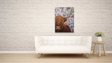 Load image into Gallery viewer, Original Highland Cow "Harry" oil painting by ashley lane