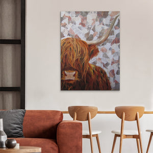 Original Highland Cow "Harry" oil painting by ashley lane