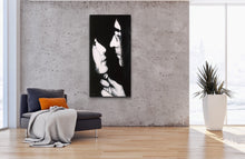 Load image into Gallery viewer, original John Lennon and Yoko Ono black and white painting canvas
