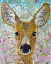 Load image into Gallery viewer, Giclee fine art print of original deer oil painting "Enchanted Meadow"