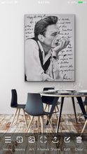 Load image into Gallery viewer, original oil painting of Johnny Cash named &quot;Love Letter&quot; by Ashley Lane
