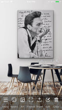 Load image into Gallery viewer, original oil painting of Johnny Cash named "Love Letter" by Ashley Lane