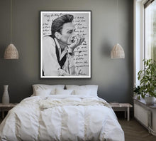 Load image into Gallery viewer, giclee fine art print of original oil painting of Johnny Cash "Love Letter" to June