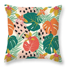 Load image into Gallery viewer, Jungle Floral Pattern - Throw Pillow