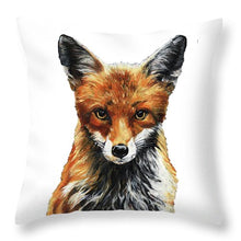 Load image into Gallery viewer, Mrs. Fox Oil Painting with White Background - Throw Pillow