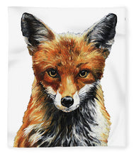 Load image into Gallery viewer, Mrs. Fox Oil Painting with White Background - Blanket