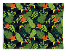 Load image into Gallery viewer, Toucan Jungle Pattern - Blanket
