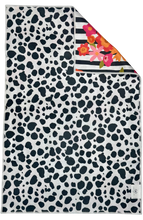 Load image into Gallery viewer, Floral Stripe Dalmatian Print Double Microfiber Kitchen Towel
