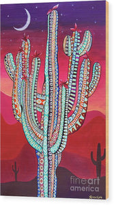 Saguaro Sunset - Wood Print