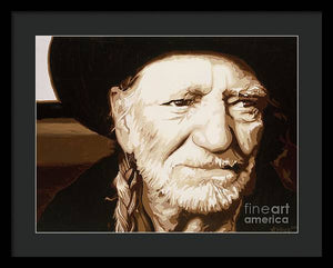 Willie nelson - Framed Print