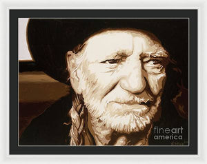 Willie nelson - Framed Print