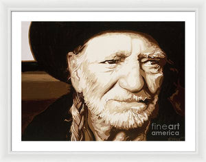 Willie nelson - Framed Print