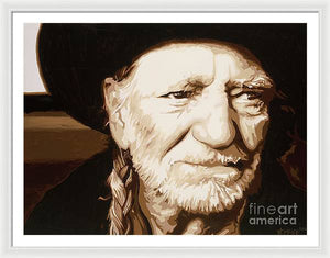Willie nelson - Framed Print