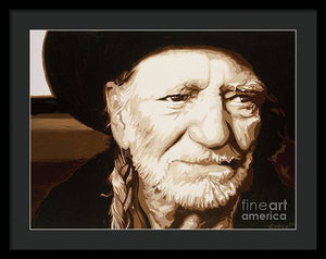 Willie nelson - Framed Print