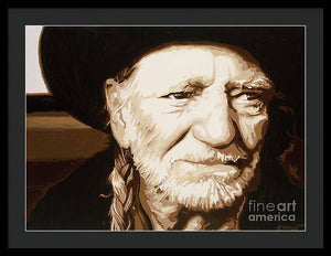 Willie nelson - Framed Print