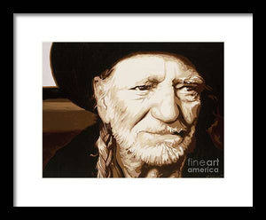 Willie nelson - Framed Print
