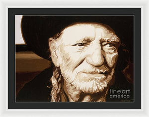 Willie nelson - Framed Print