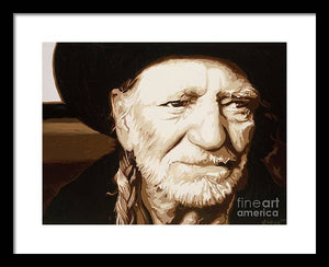 Willie nelson - Framed Print