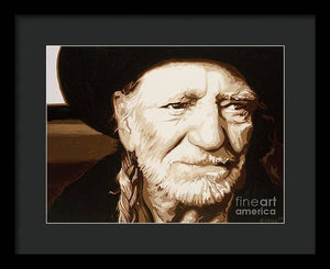 Willie nelson - Framed Print