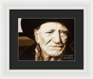Willie nelson - Framed Print