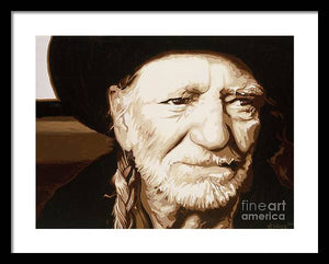 Willie nelson - Framed Print