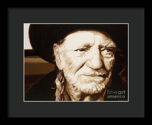 Willie nelson - Framed Print