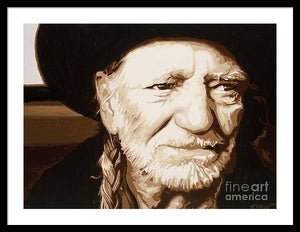 Willie nelson - Framed Print