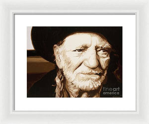 Willie nelson - Framed Print