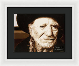 Willie nelson - Framed Print
