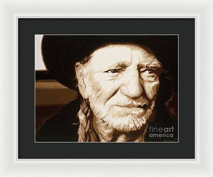 Willie nelson - Framed Print