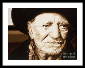 Willie nelson - Framed Print
