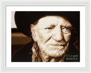 Willie nelson - Framed Print
