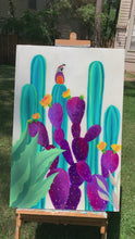 Load and play video in Gallery viewer, Quail Watch Original Resin and Acrylic Painting by Ashley Lane
