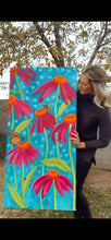 Load image into Gallery viewer, Darling Wildflowers Original painting - Floral, Bee, Butterfly Wall Art
