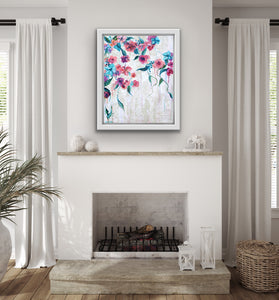 Delicately Divine - Abstract  impressionist Floral original painting