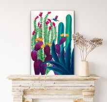 Load image into Gallery viewer, Floral Flight Desert Landscape Resin Colorful Cactus Original Painting
