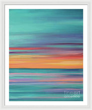 Load image into Gallery viewer, Abundance blue and orange ocean sunset - Framed Print
