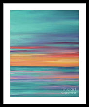 Load image into Gallery viewer, Abundance blue and orange ocean sunset - Framed Print
