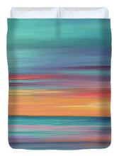 Load image into Gallery viewer, Abundance blue and orange ocean sunset - Duvet Cover
