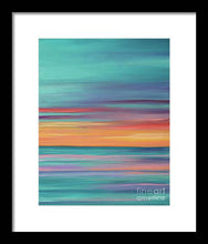 Load image into Gallery viewer, Abundance blue and orange ocean sunset - Framed Print

