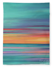 Load image into Gallery viewer, Abundance blue and orange ocean sunset - Blanket
